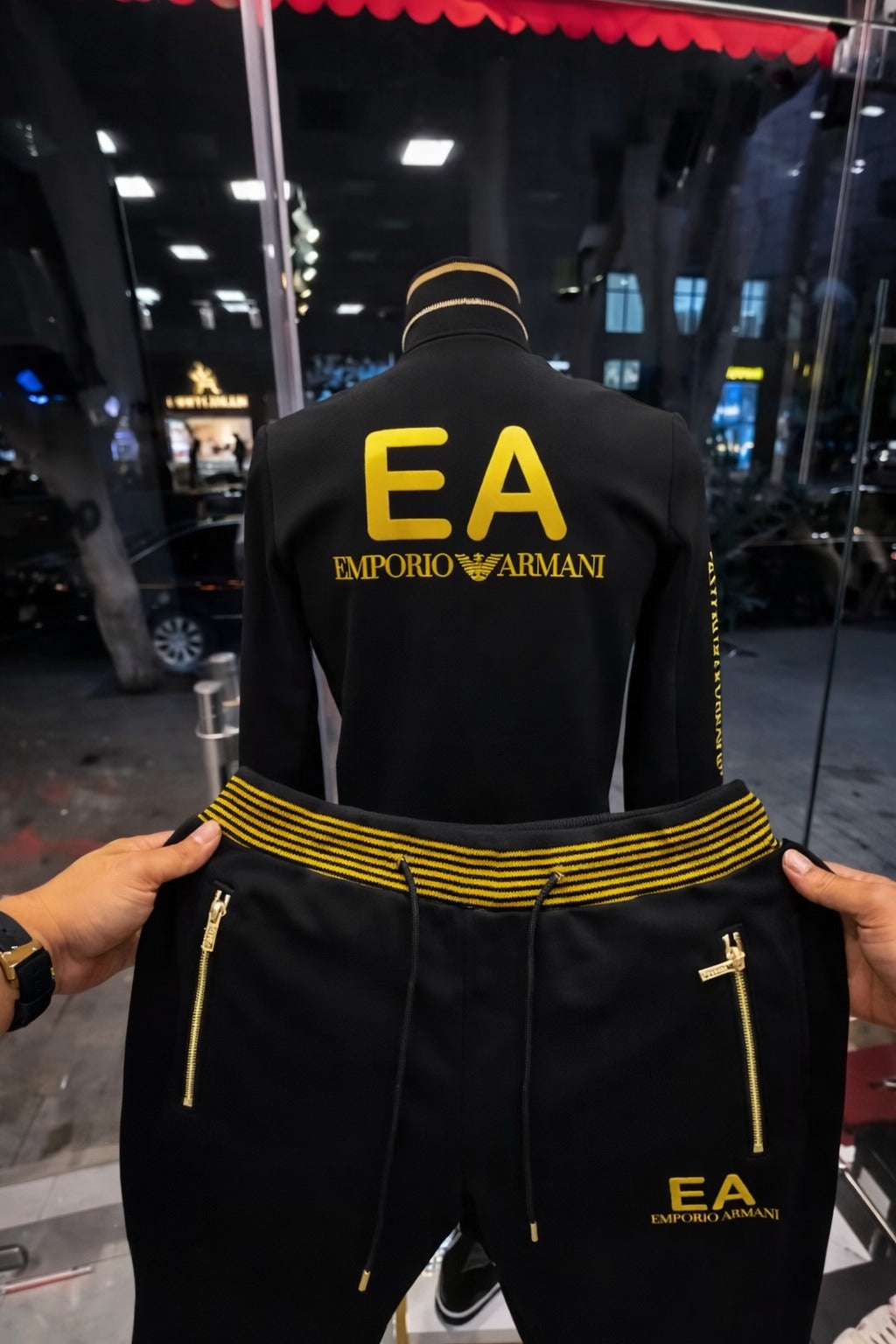 Men’s Premium Two-Piece Tracksuit Set – Zip Jacket & Jogger Pants- (W-18)