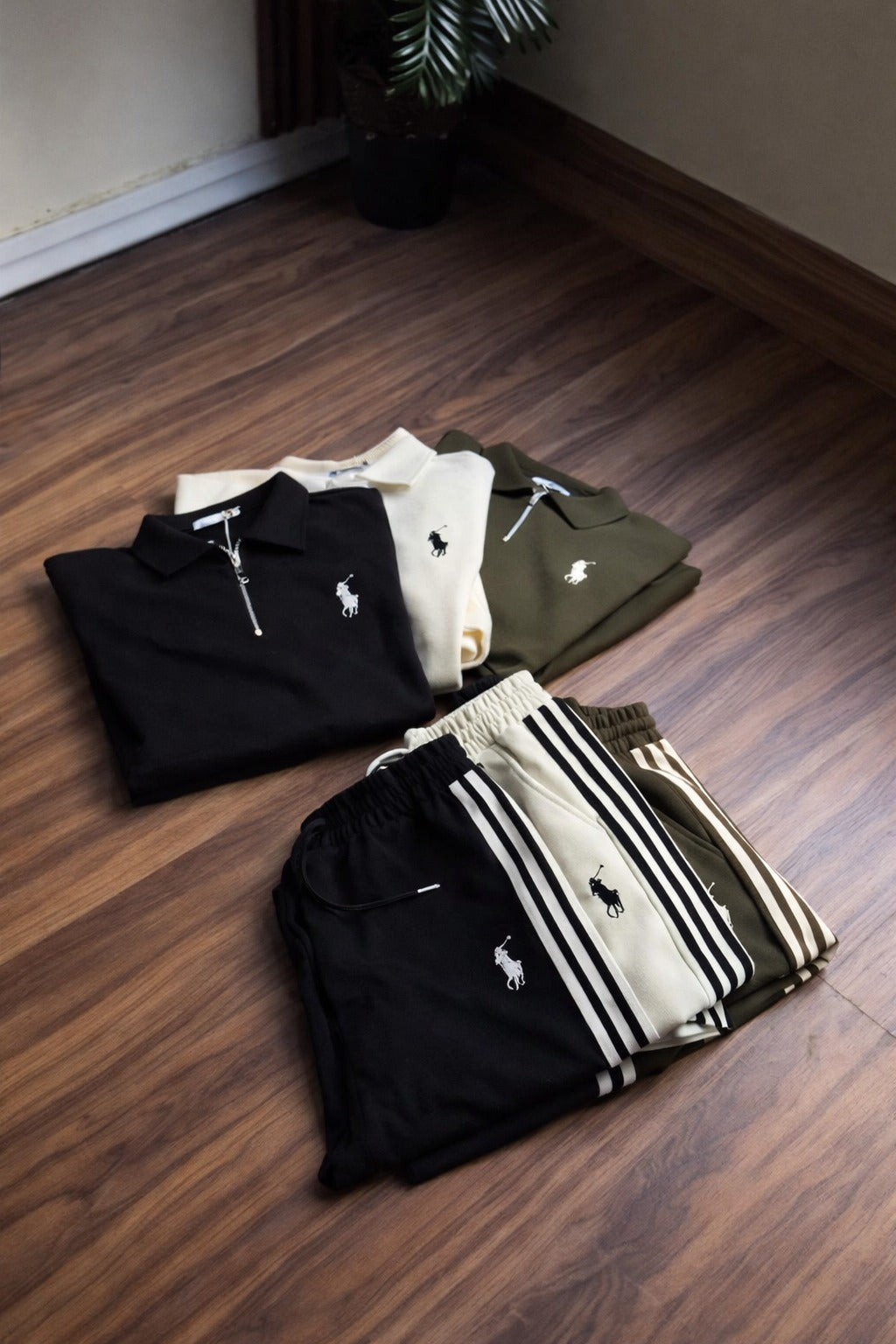 Men’s Premium Zip-Neck Track Suit – Casual & Sportswear Set (W-11)