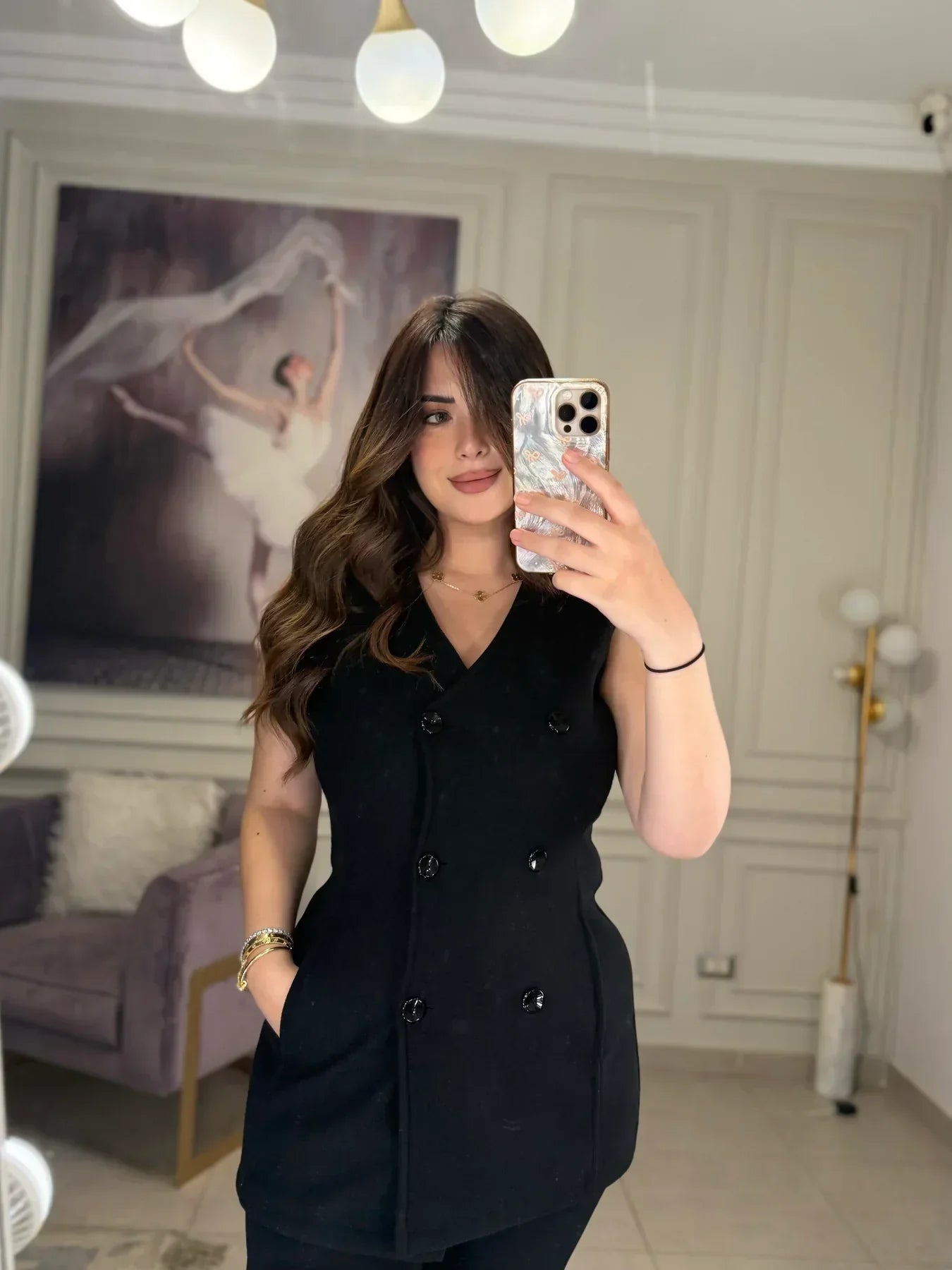 CH - 614  Women’s Stylish Fleece Twin Set – Short Jacket & Inner Outfit - 