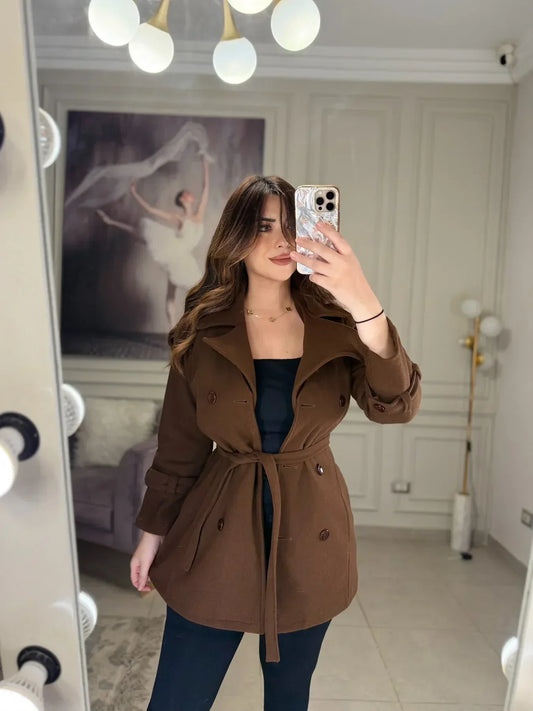 CH - 614  Women’s Stylish Fleece Twin Set – Short Jacket & Inner Outfit - 