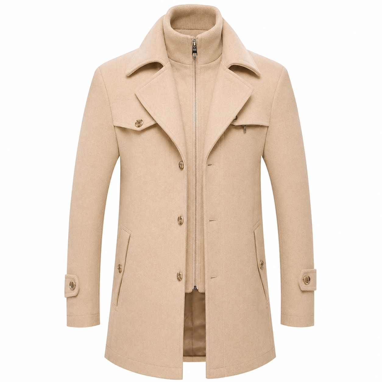 C-1 Men’s Premium Wool Blend Winter Coat –  Classic Style