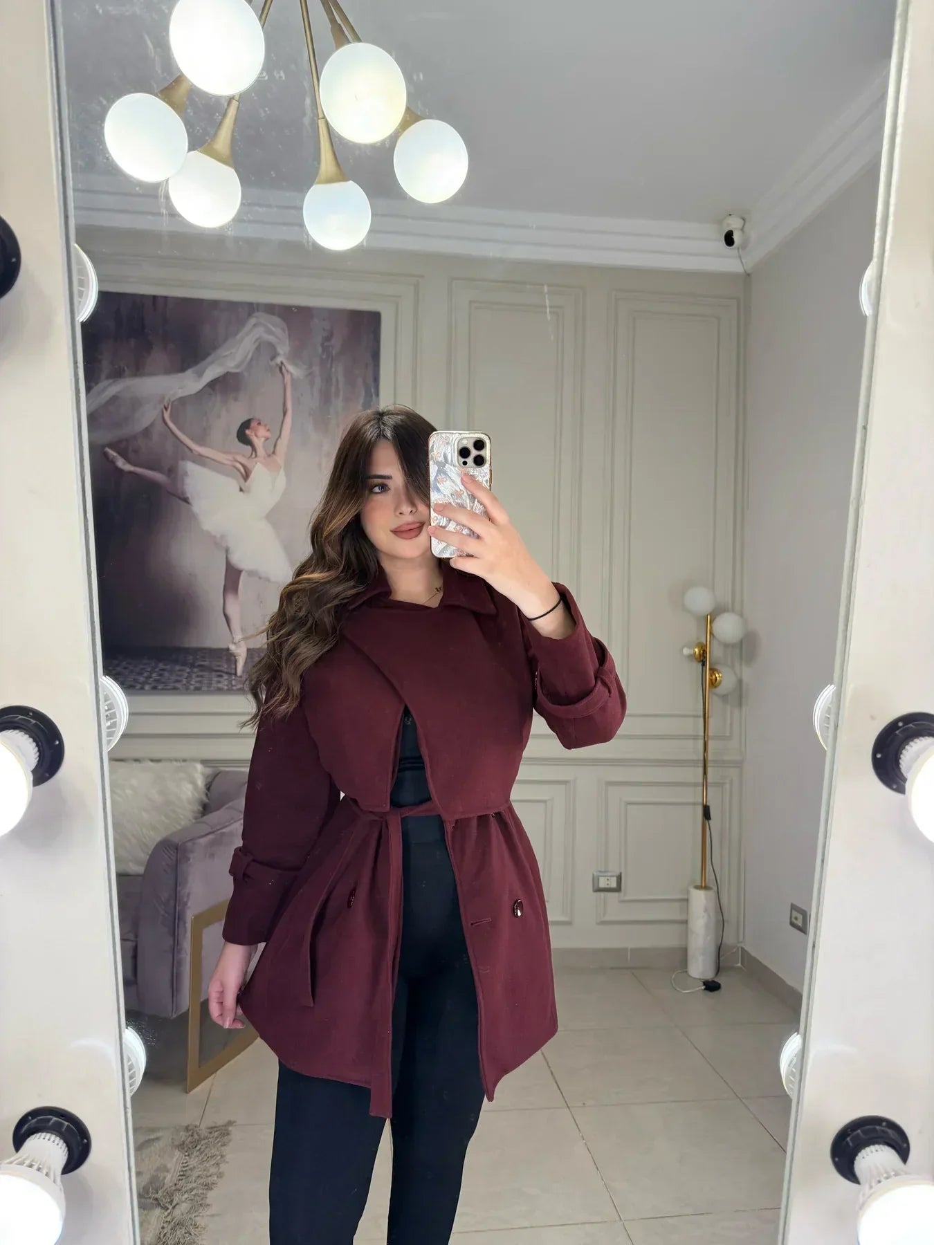 CH - 614  Women’s Stylish Fleece Twin Set – Short Jacket & Inner Outfit - 