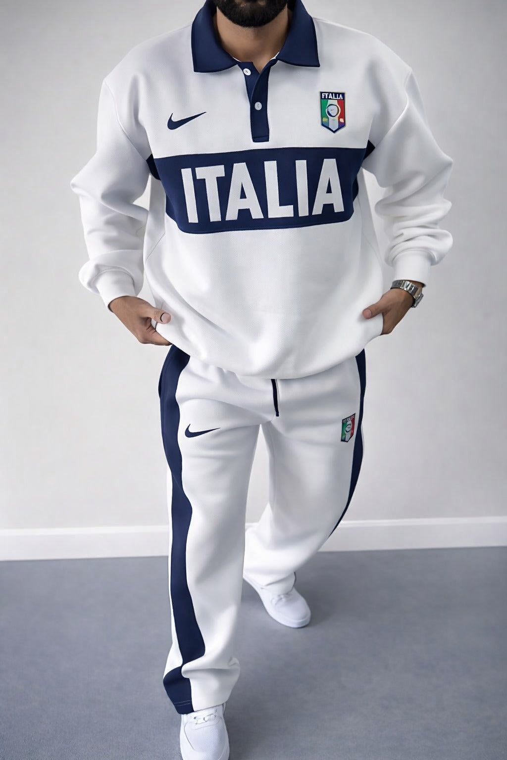 Men’s Italy-Inspired Premium Track Suit – Sporty Casual Wear Set   -  (W-10)