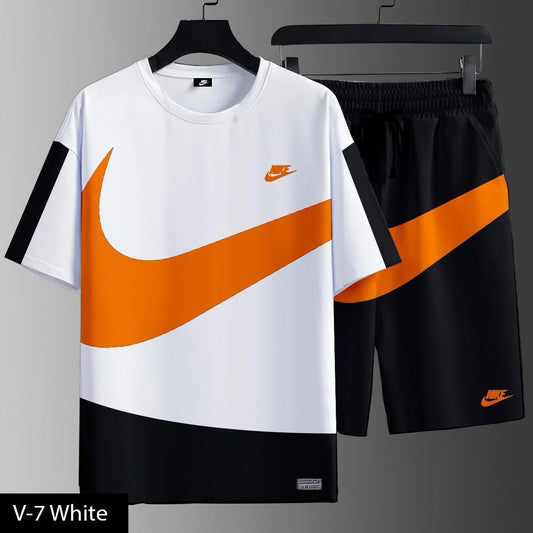 Nike Two-Piece Sports Set | Premium T-Shirt  Shorts (V-7 NIKE)